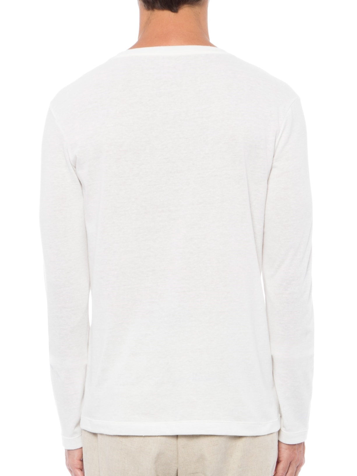 Camiseta Masculina Rustic Pocket E-Basics ML II- Off White Osklen