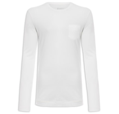 Camiseta Masculina Rustic Pocket E-Basics - Off White