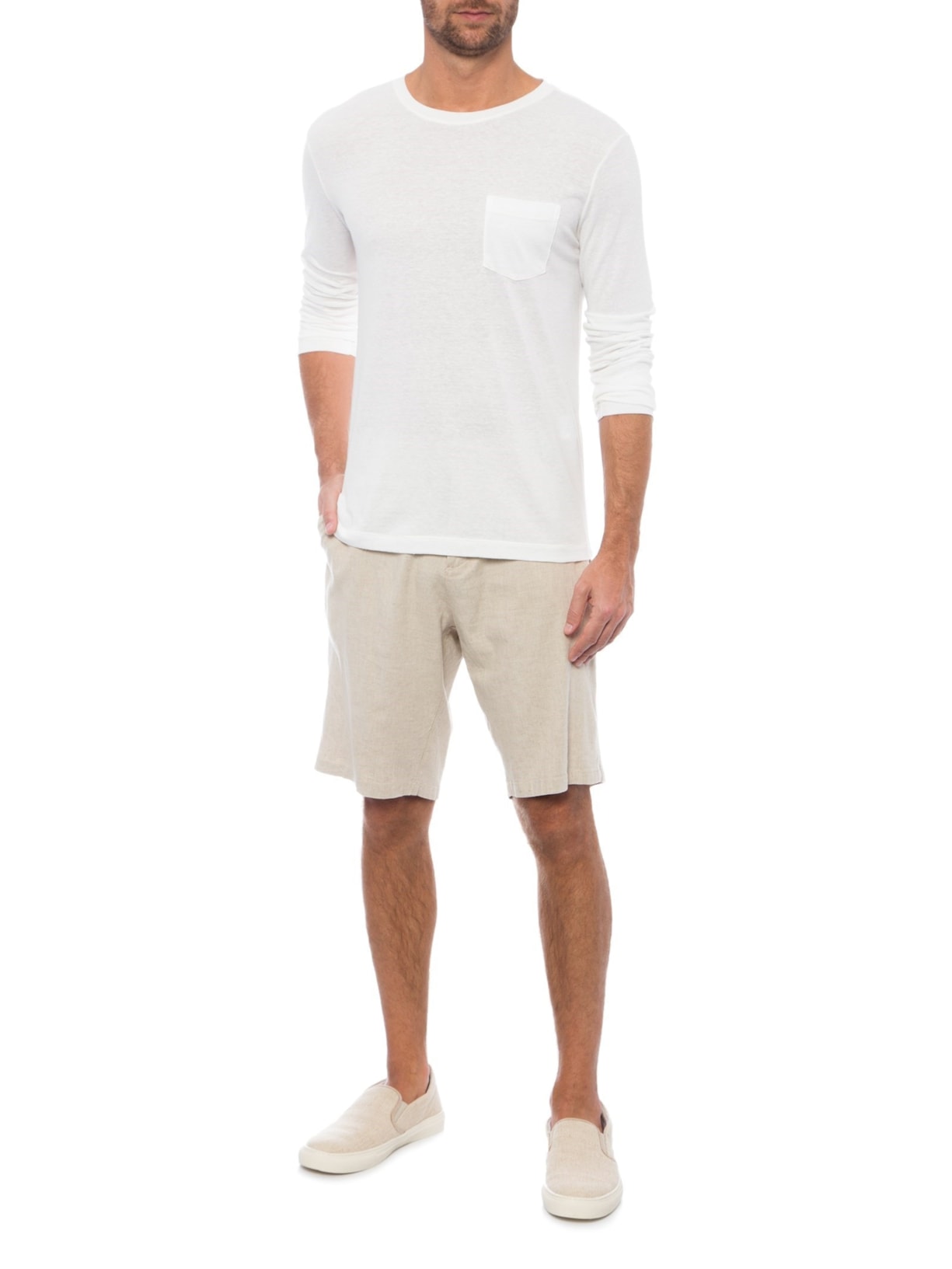 Camiseta Masculina Rustic Pocket E-Basics Off White Osklen
