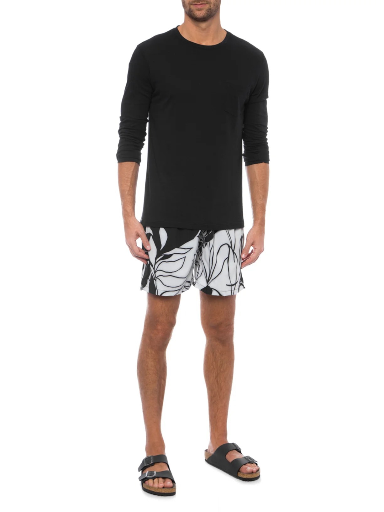 Camiseta Masculina Rustic Pocket E-Basics Preto Osklen