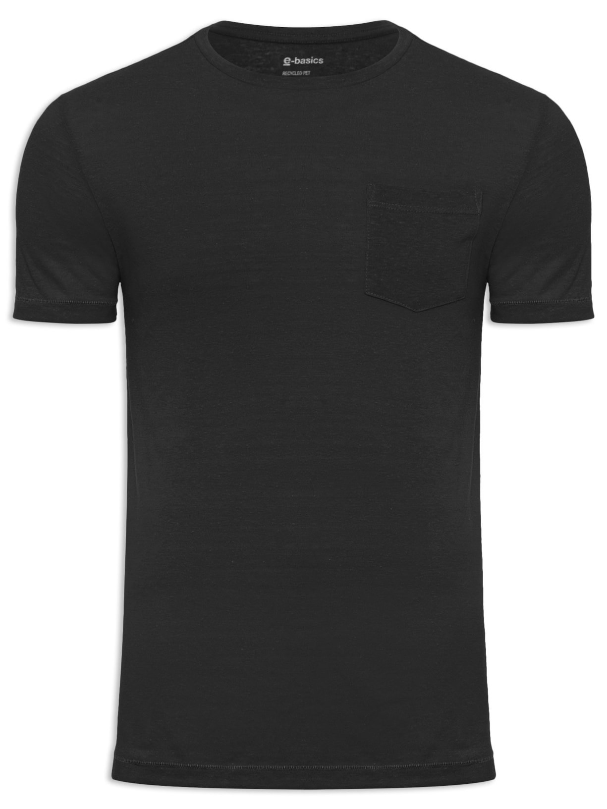 Camiseta Masculina Rustic Pocket E-Basics - Preto