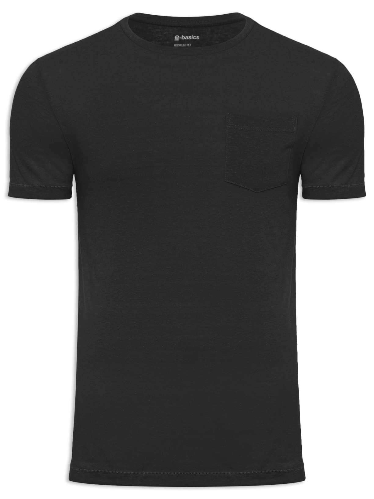 Camiseta Masculina Rustic Pocket E-Basics - Preto