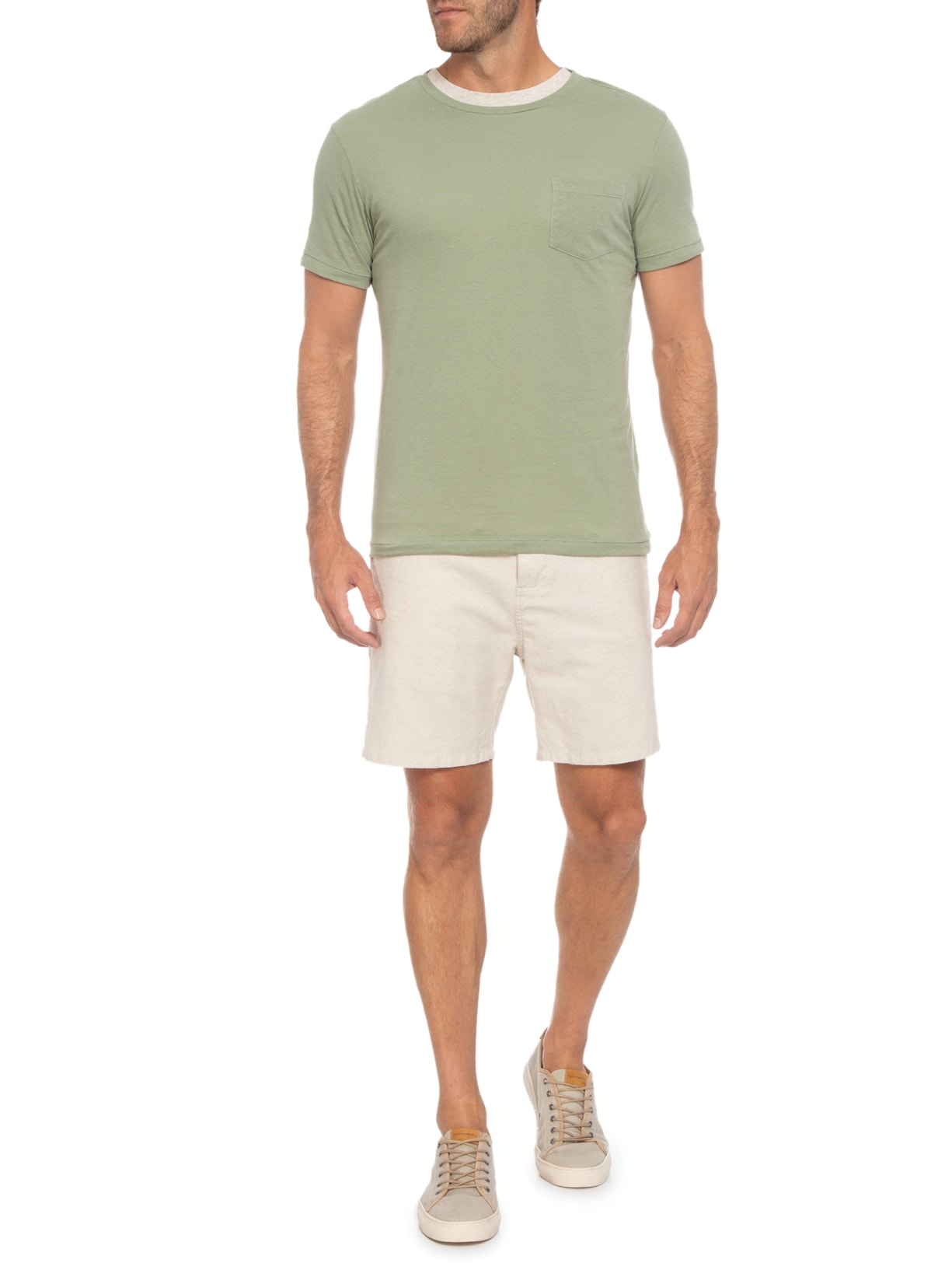 Camiseta Masculina Rustic Pocket E-basics Verde Osklen