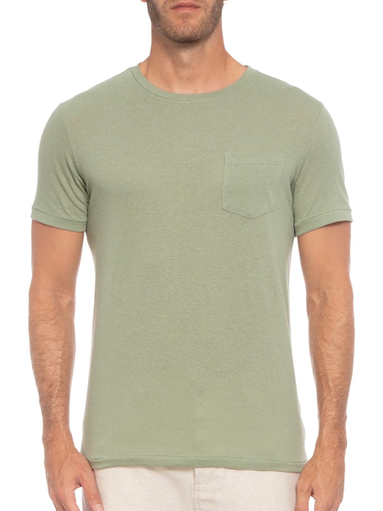 Camiseta Masculina Rustic Pocket E-basics Verde Osklen