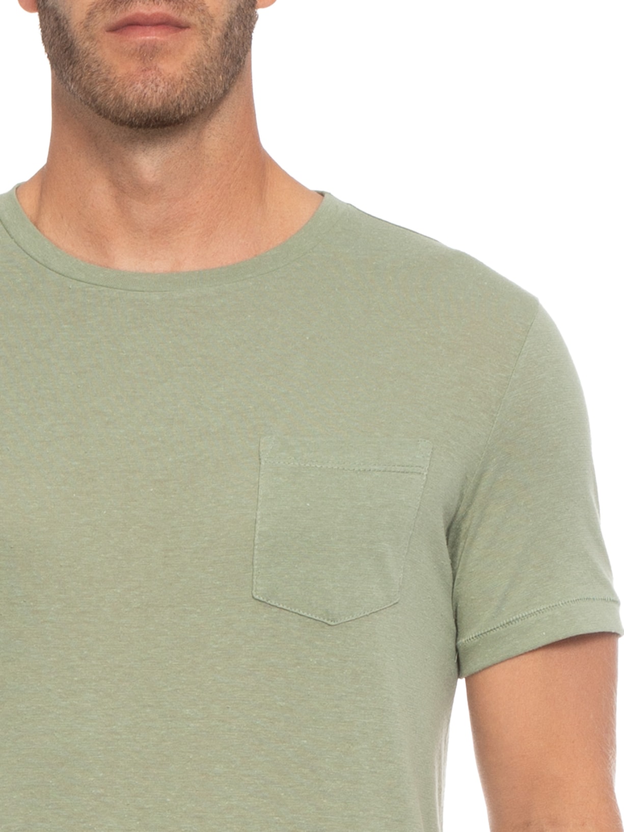 Camiseta Masculina Rustic Pocket E-basics Verde Osklen