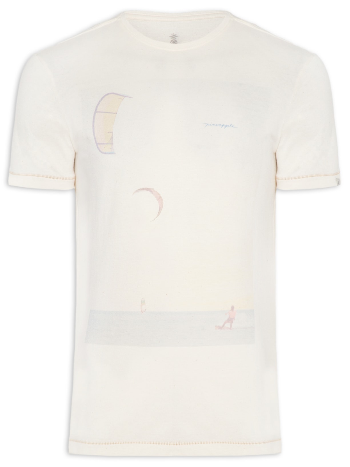 Camiseta Masculina Rustic Silkada Kite Foto - Off White