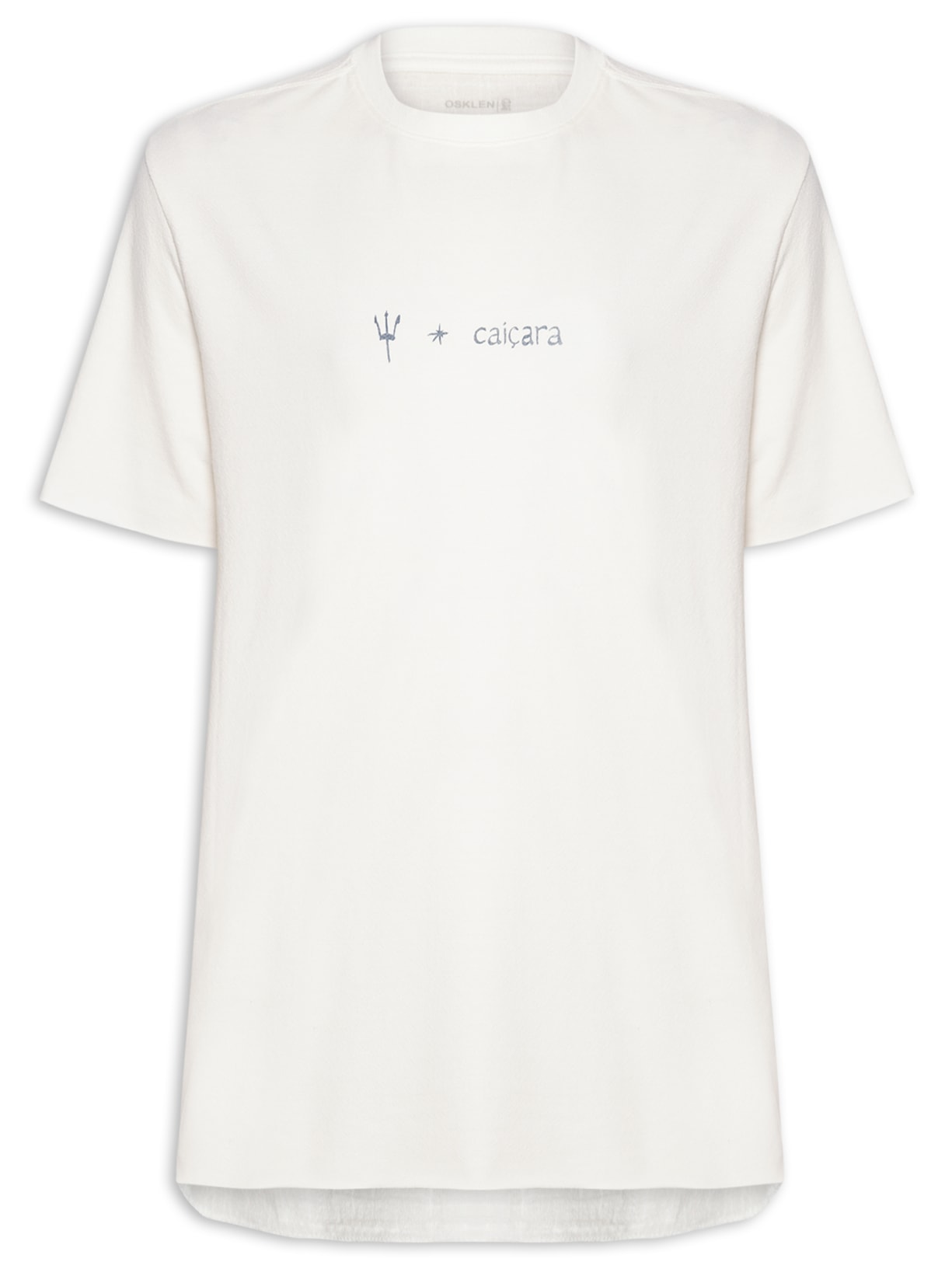 Camiseta Masculina Rustic Tridente Caiçara Manga Curta - Branco