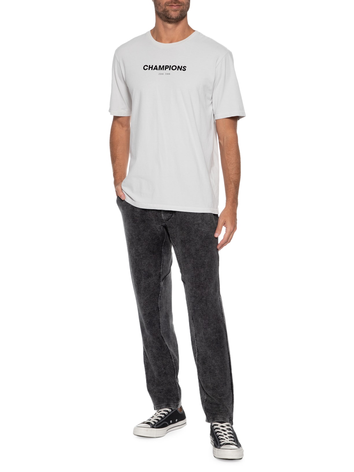 Camiseta Masculina Rx Champions Ticket Cinza John John