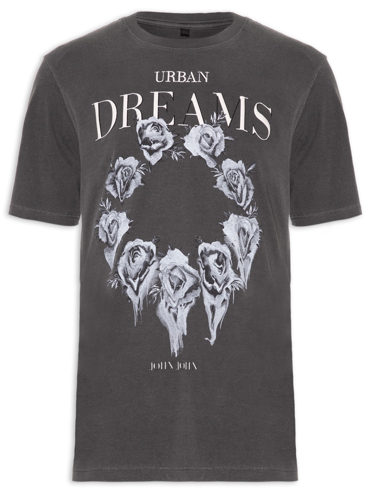 Camiseta Masculina Rx Flower Melted - Cinza