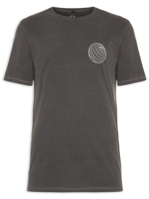 Camiseta Masculina Rx Globe - Cinza
