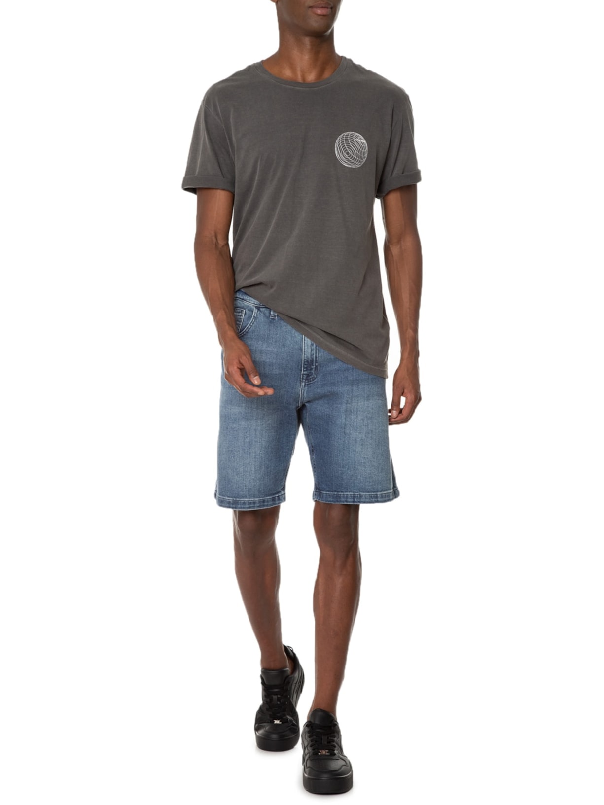 Camiseta Masculina Rx Globe Cinza John John