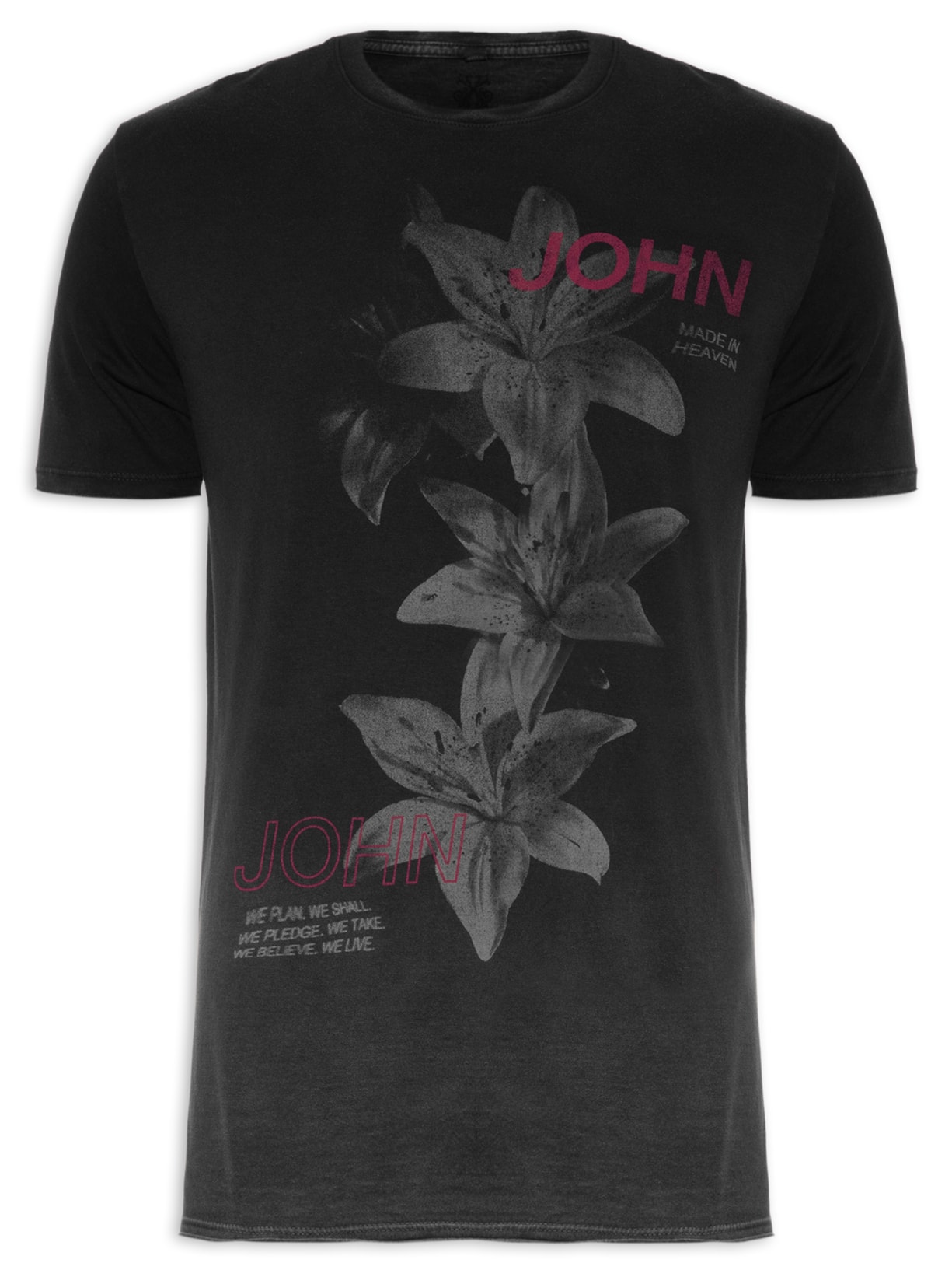 Camiseta Masculina Rx Petals - Preto