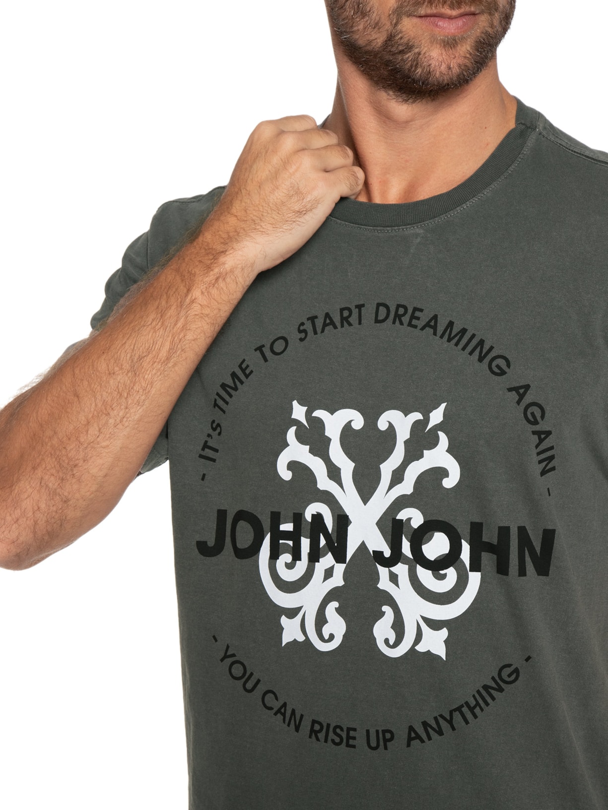 Camiseta Masculina Rx Start John Cinza John John