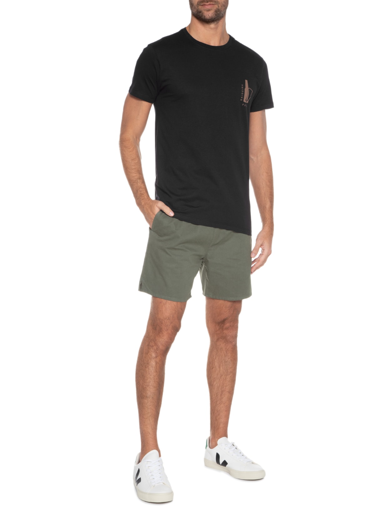 Camiseta Masculina Saidera Preto Foxton