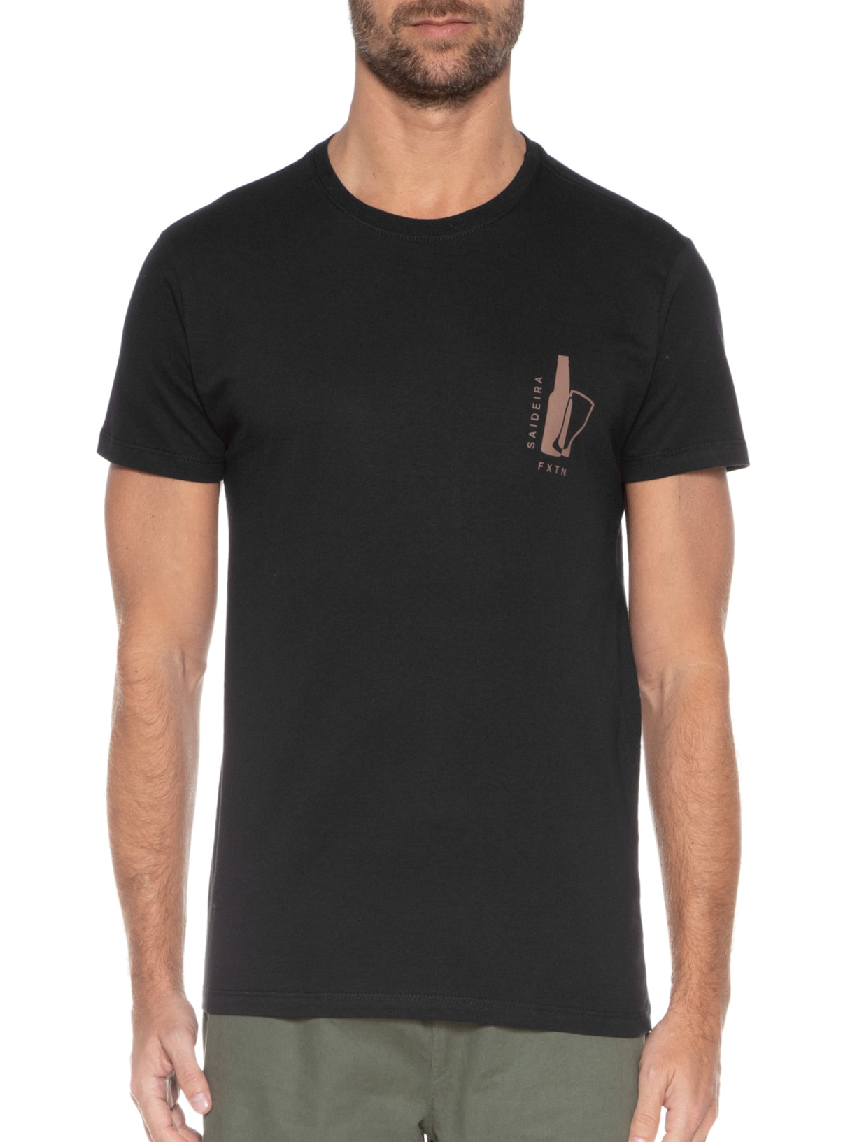 Camiseta Masculina Saidera Preto Foxton