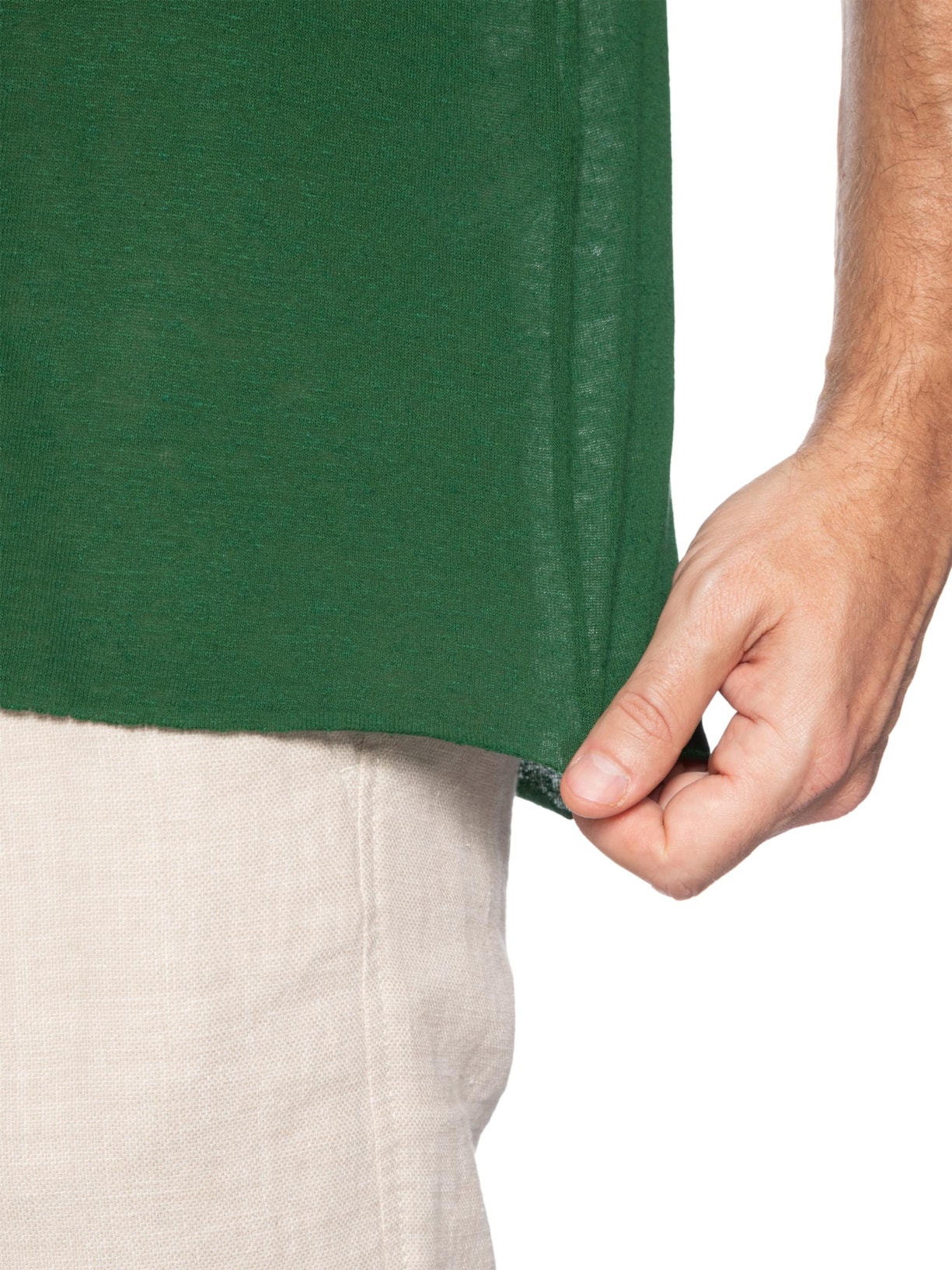 Camiseta Masculina Samba Coroa Light Linen Verde Osklen