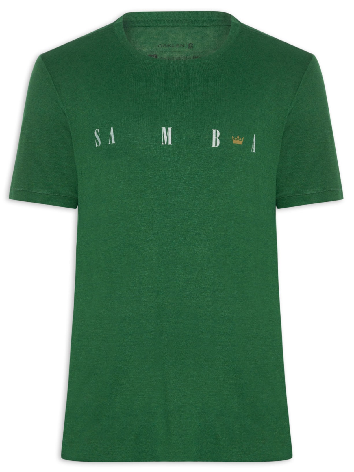 Camiseta Masculina Samba Coroa Light Linen Verde Osklen