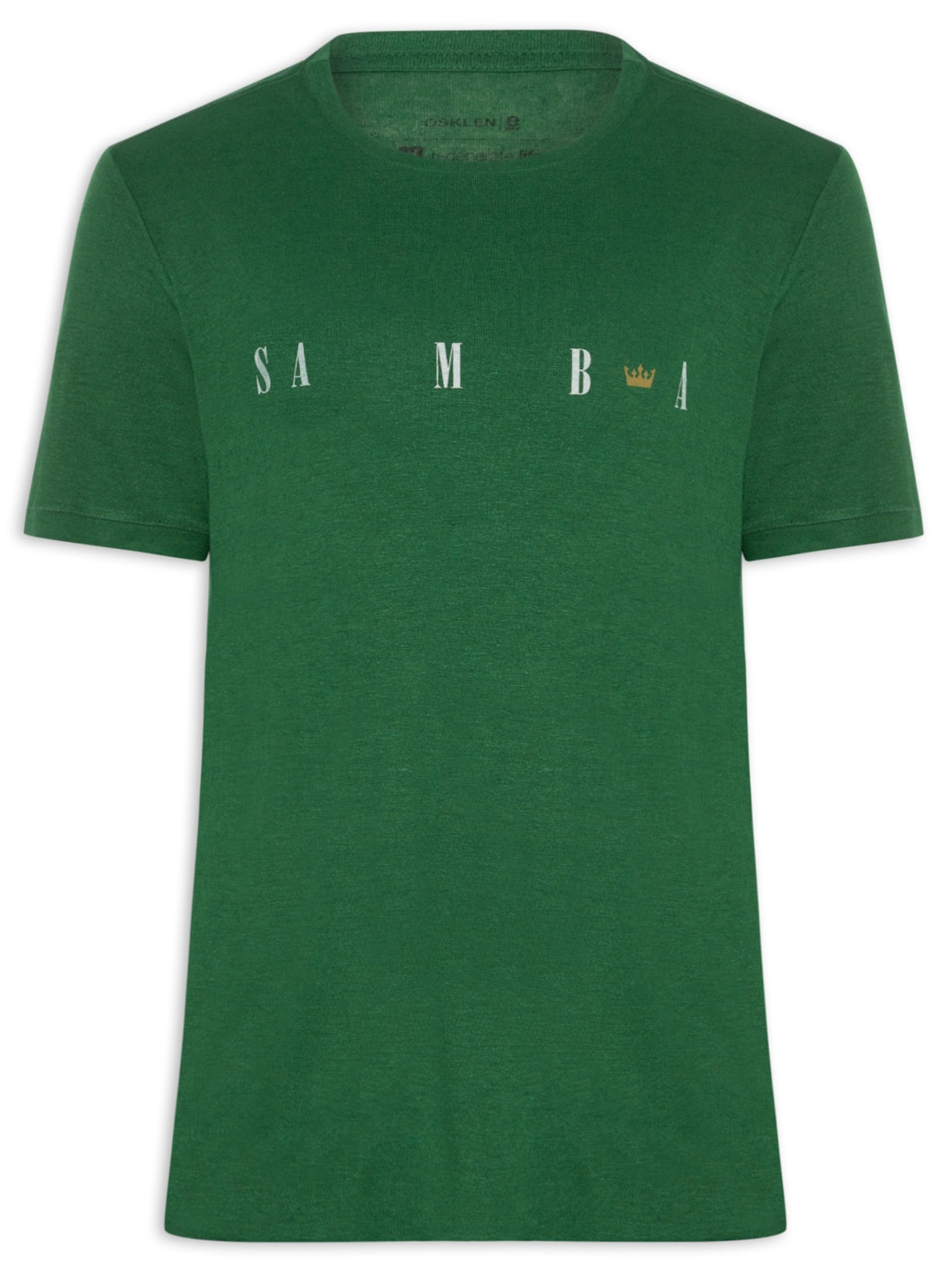 Camiseta Masculina Samba Coroa Light Linen Verde Osklen