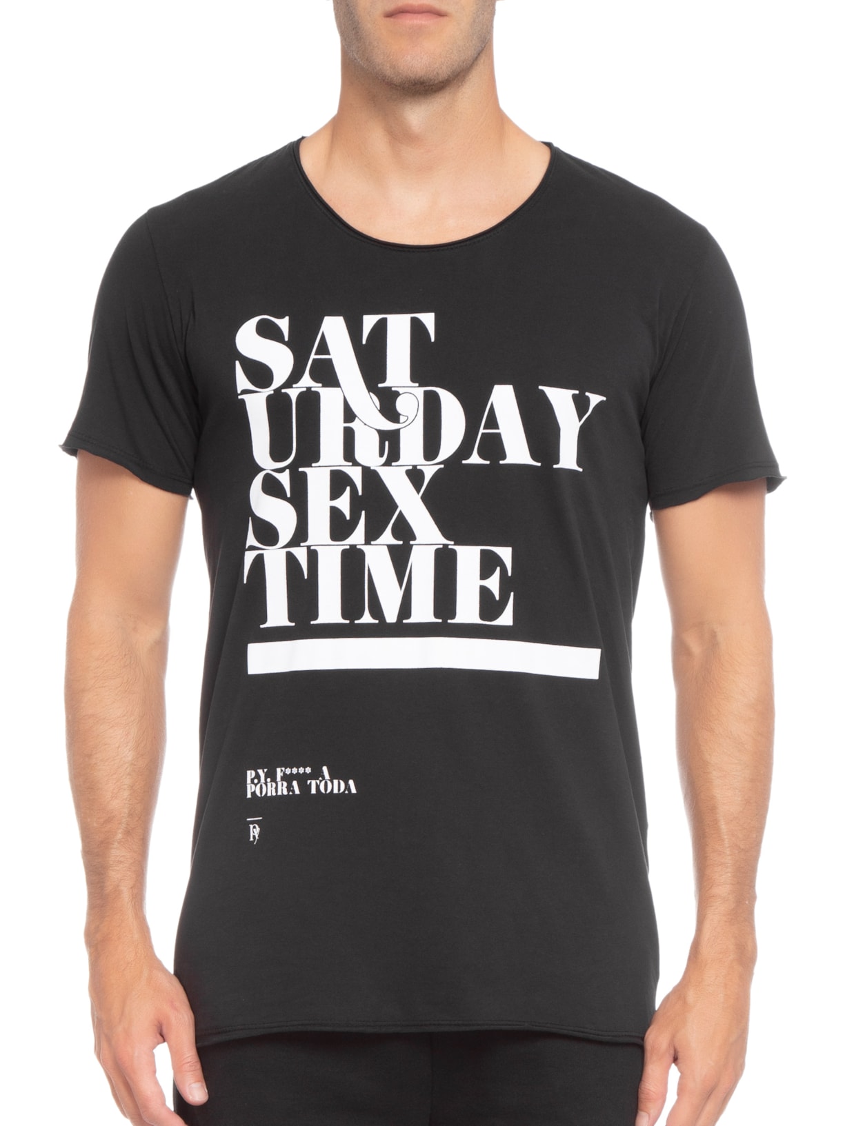 Camiseta Masculina Saturday Preto Purple Yellow