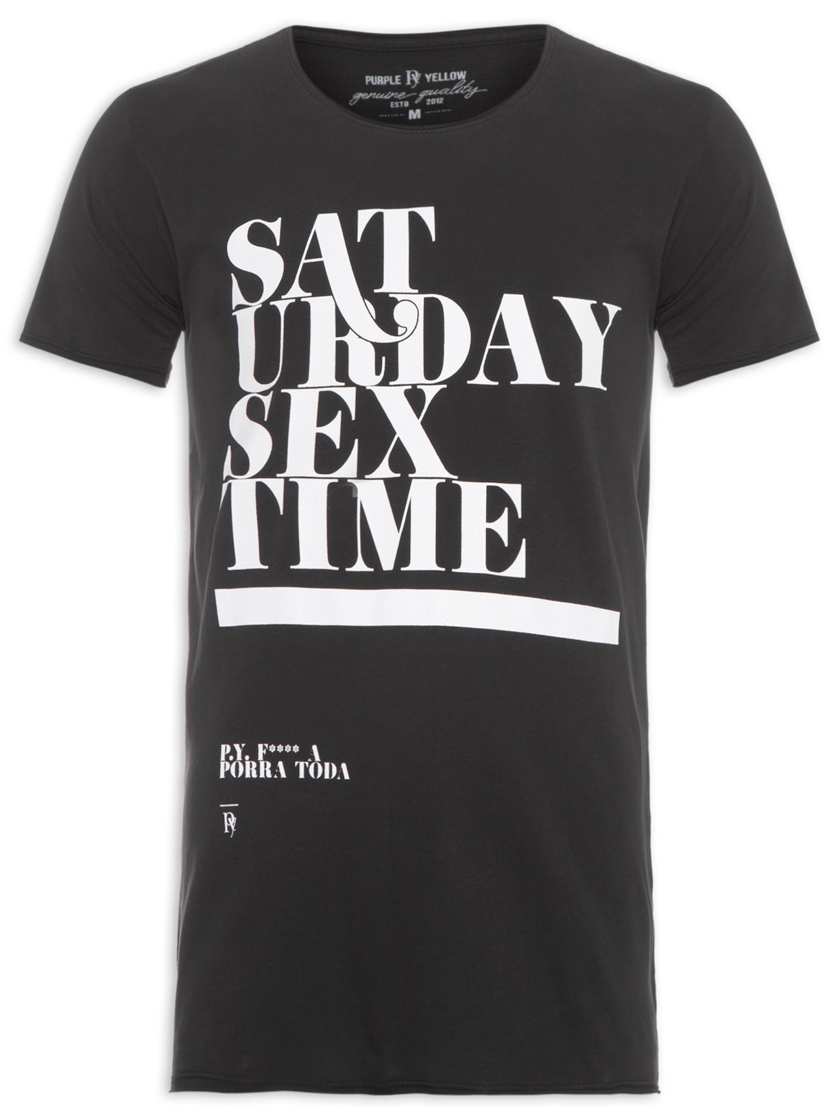 Camiseta Masculina Saturday Preto Purple Yellow