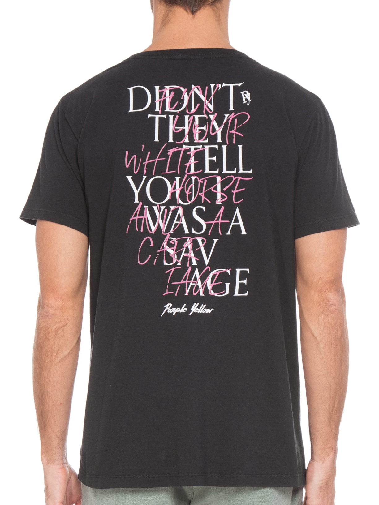 Camiseta Masculina Savage Preto Purple Yellow