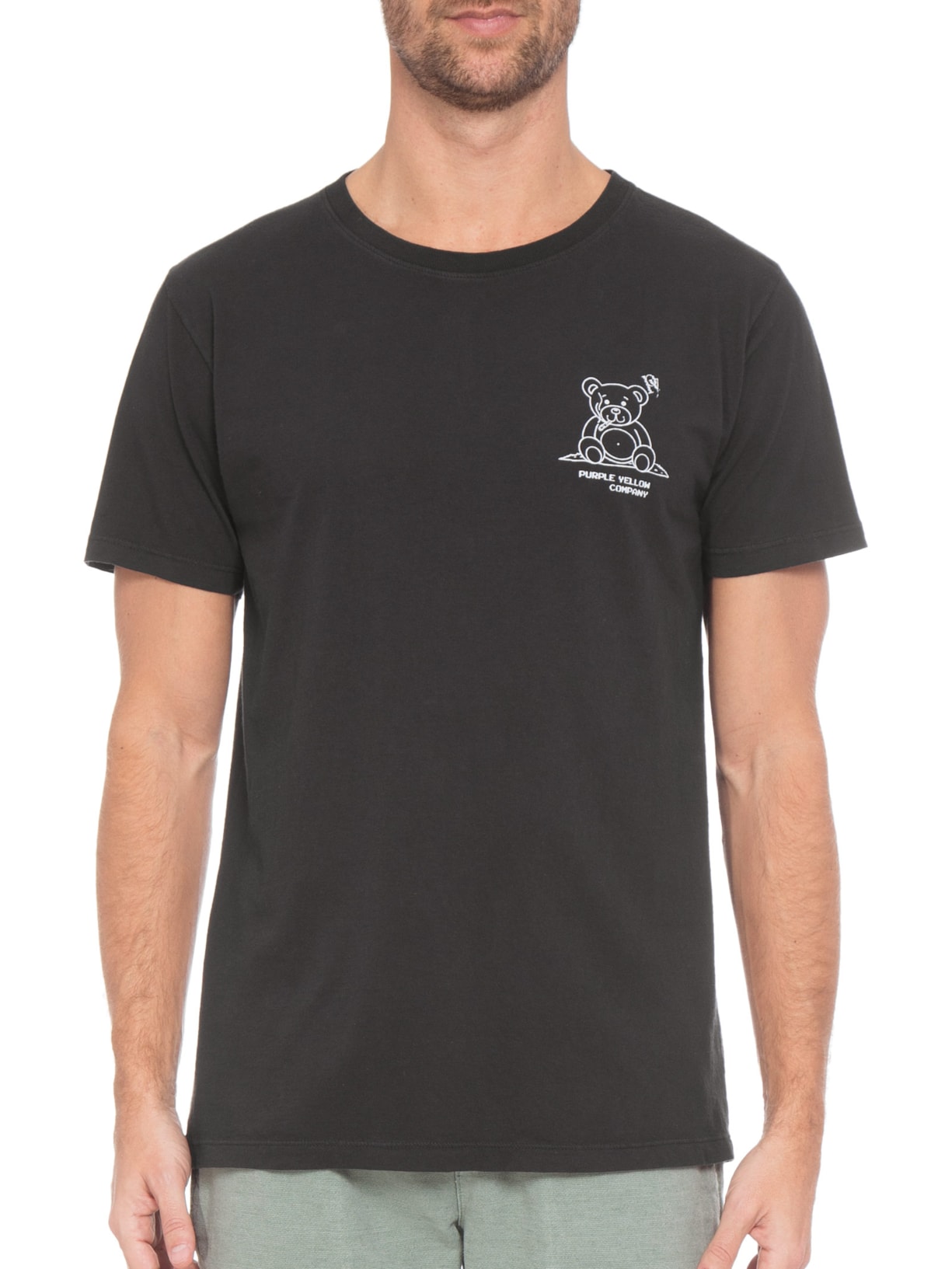 Camiseta Masculina Savage Preto Purple Yellow