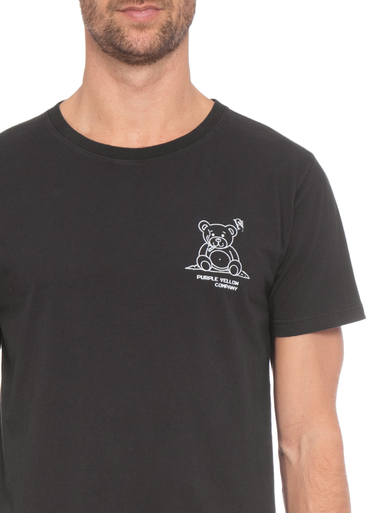 Camiseta Masculina Savage Preto Purple Yellow