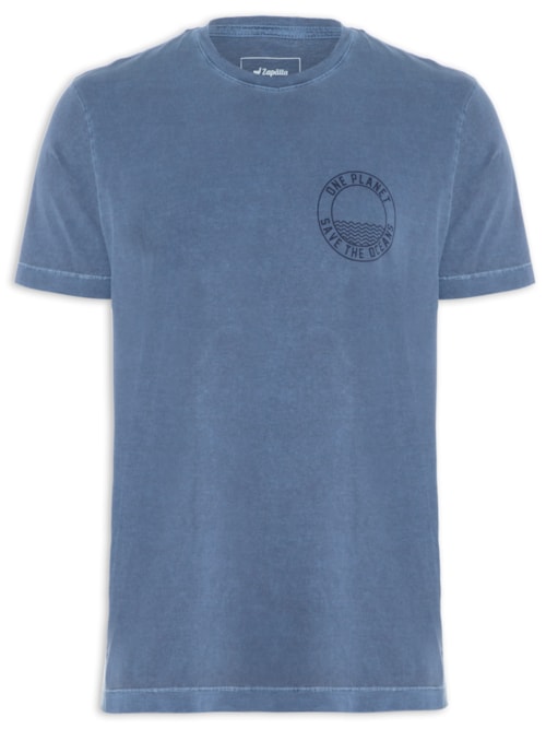 Camiseta Masculina Save The Oceans - Azul