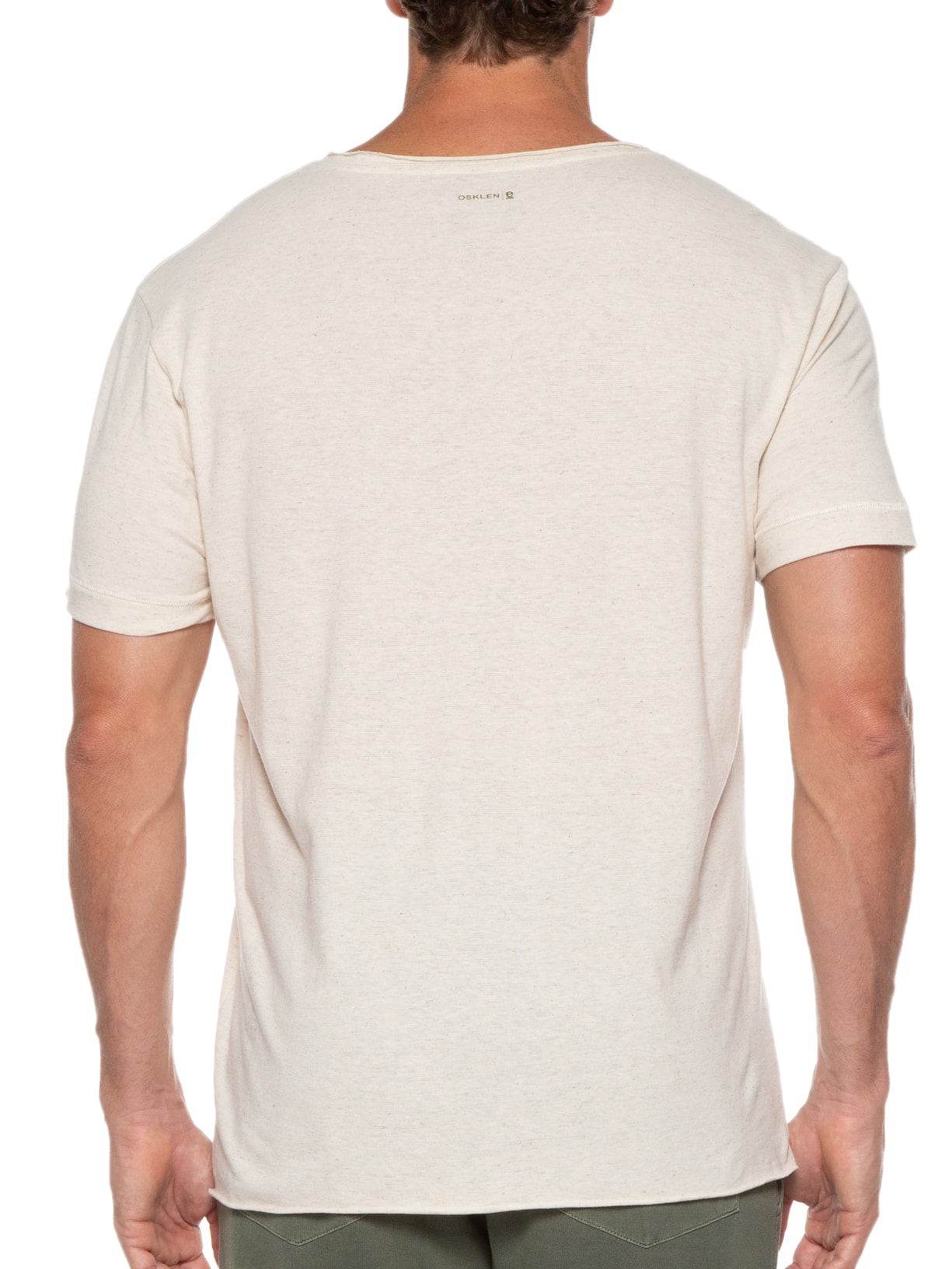 Camiseta Masculina Save Your Lisfestyle Bege Osklen