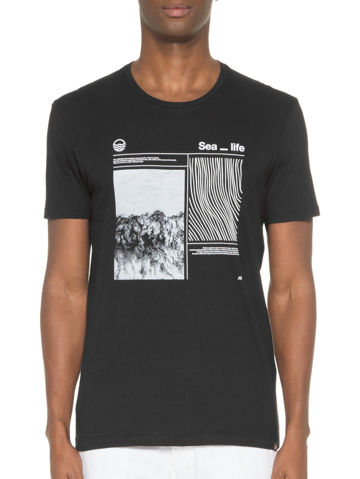 Camiseta Masculina Sea Life Preto Jab
