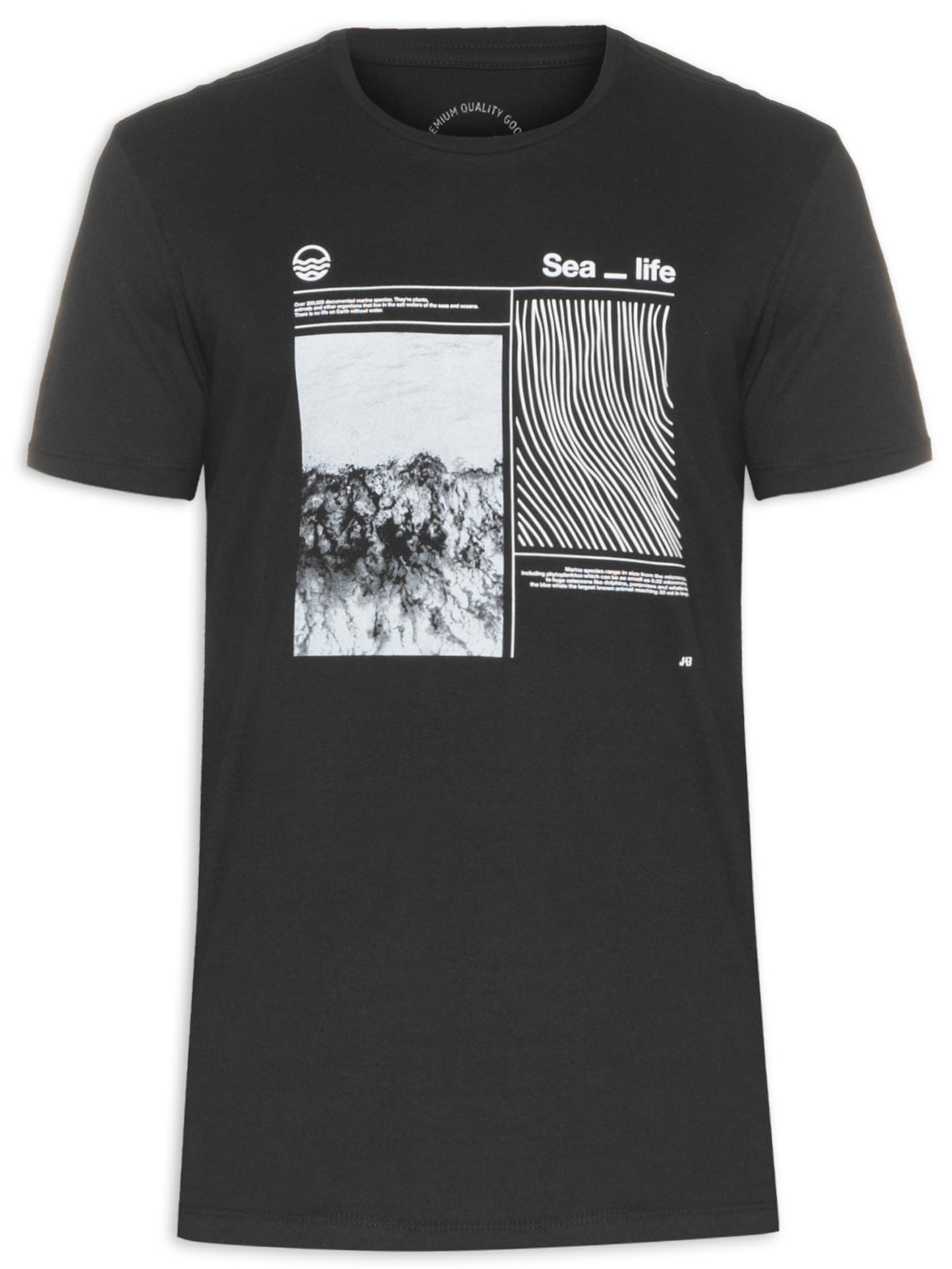 Camiseta Masculina Sea Life Preto Jab