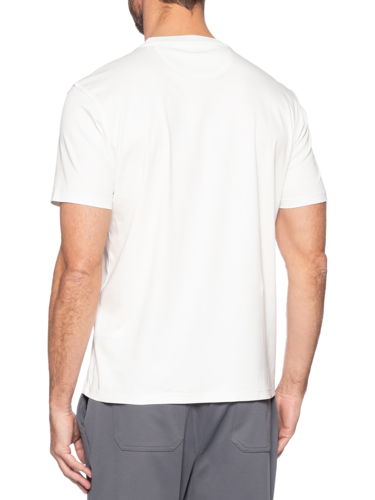 Camiseta Masculina Seda Com Modal Branco Aramis