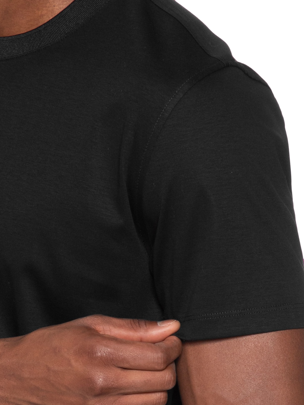 Camiseta Masculina Seda Com Modal Preto Aramis