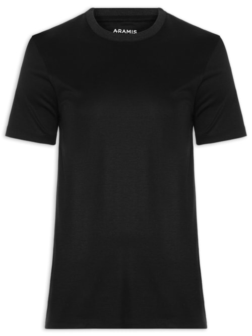 Camiseta Masculina Seda Com Modal - Preto