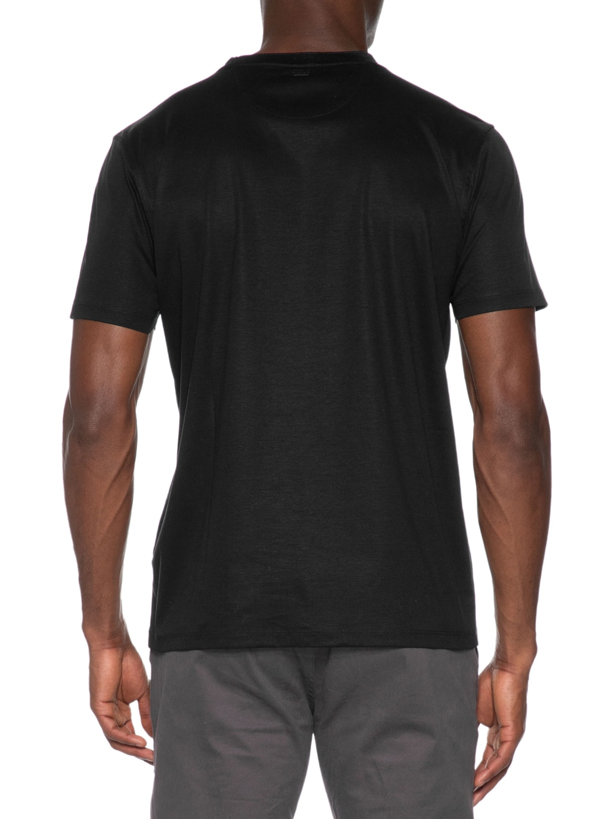 Camiseta Masculina Seda Com Modal Preto Aramis