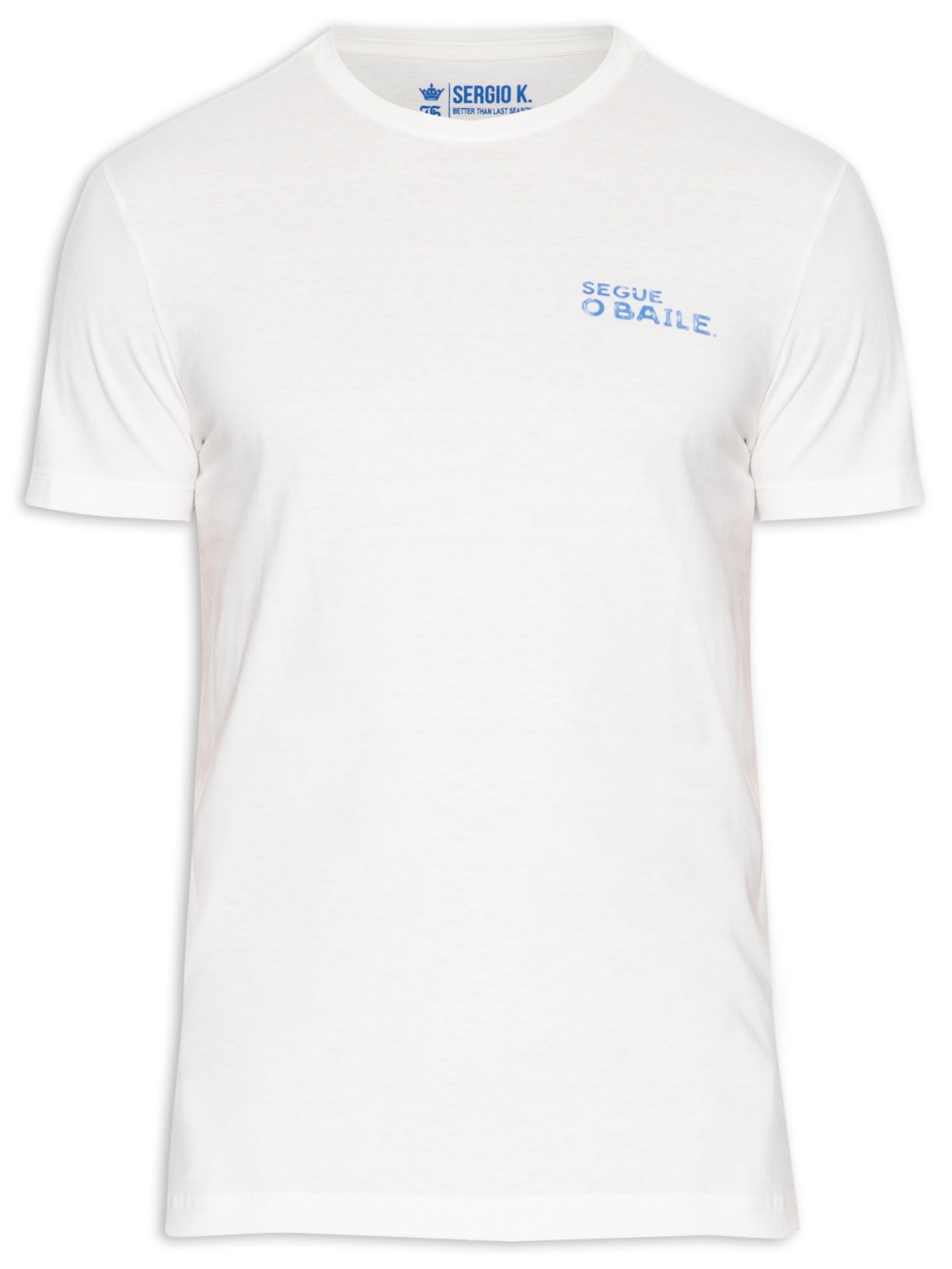 Camiseta Masculina Segue O Baile Aqua - Off White
