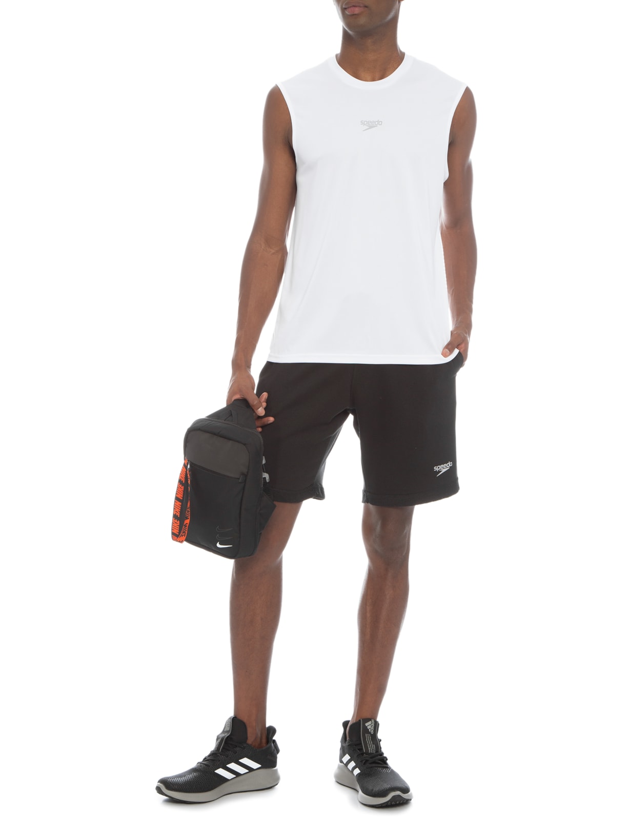 Camiseta Masculina Sem Manga Interlock Branco Speedo