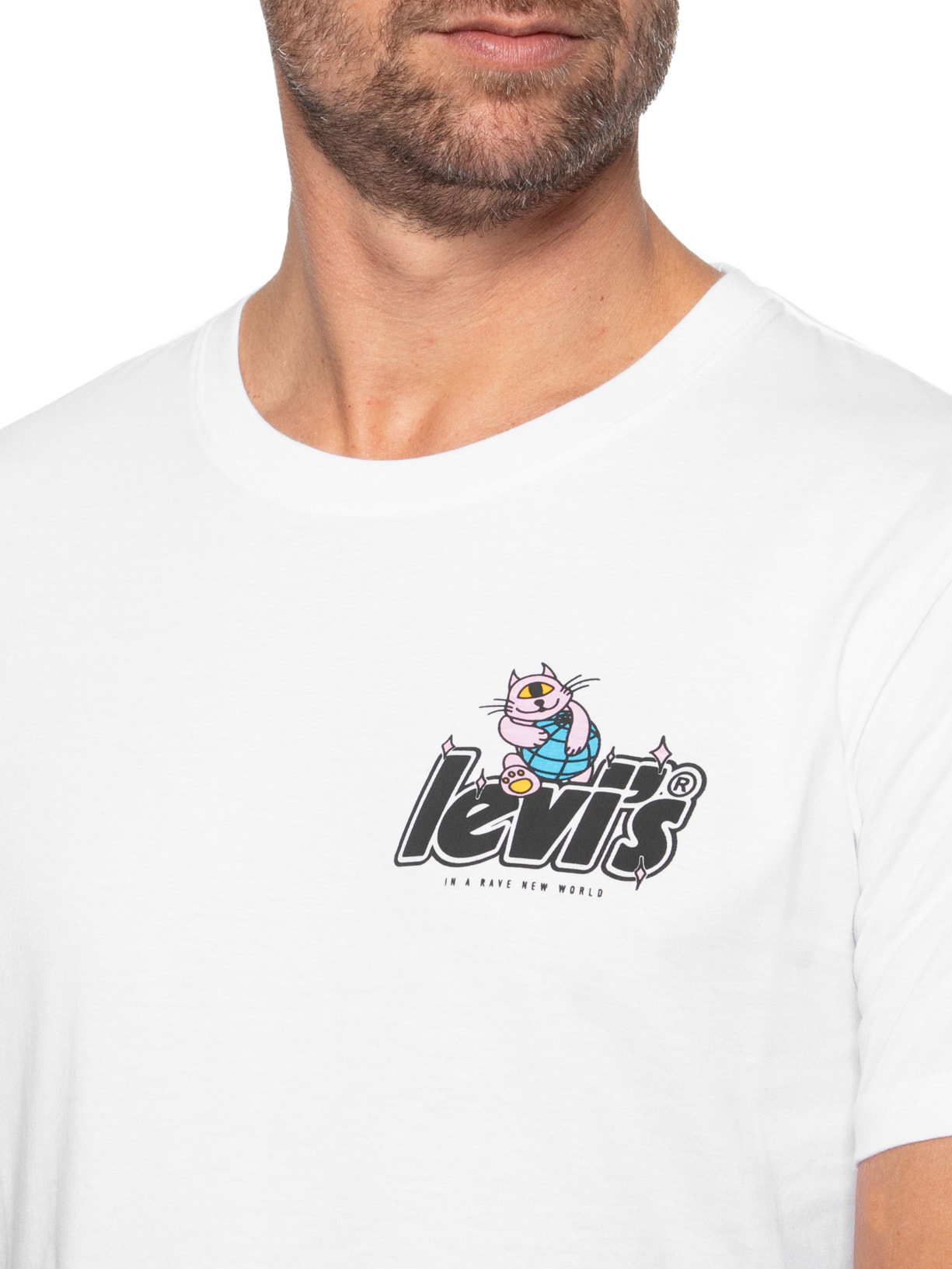 Camiseta Masculina Set-In Neck Branco Levi's