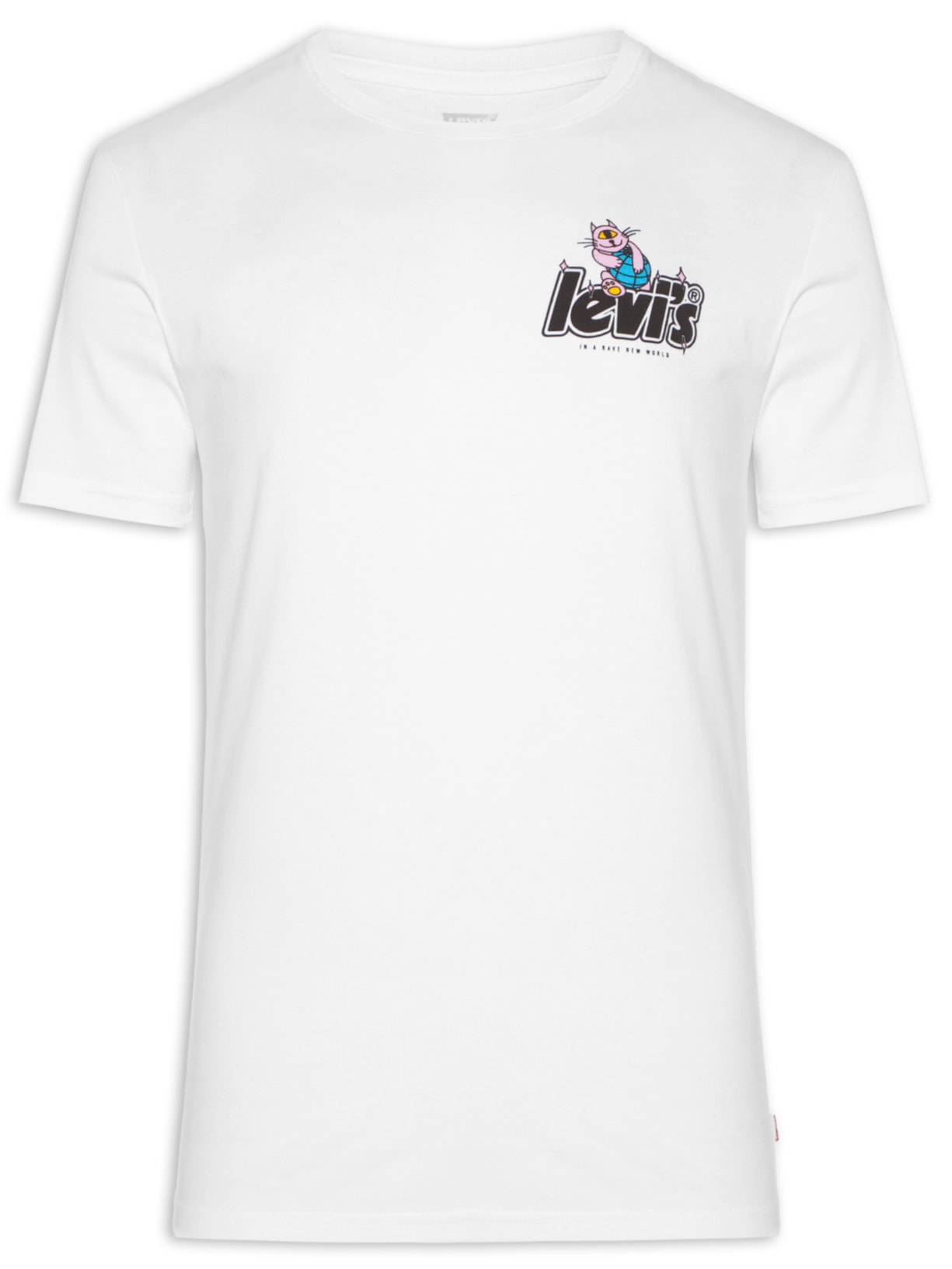 Camiseta Masculina Set-In Neck - Branco