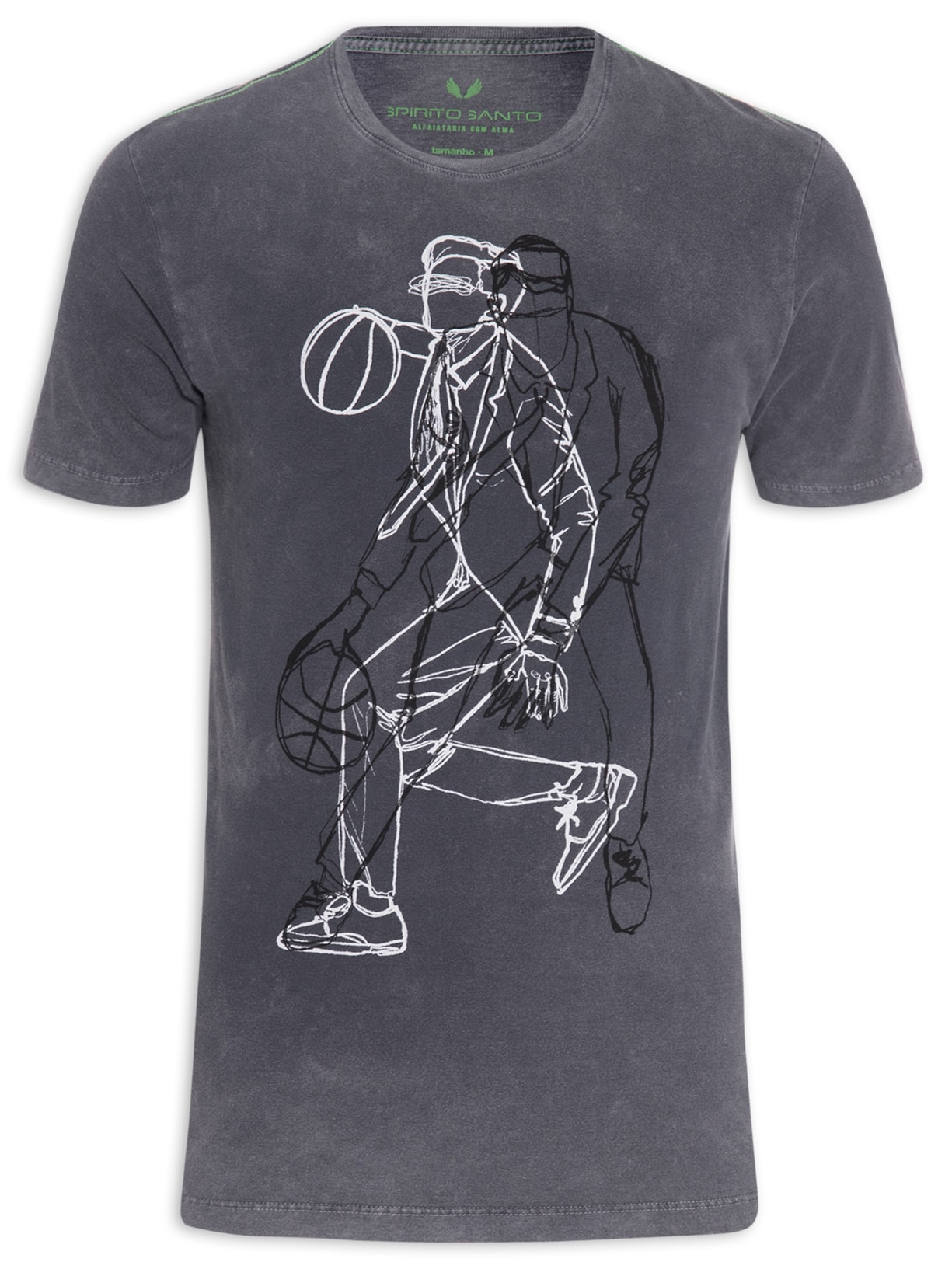 Camiseta Masculina Shadow Man - Cinza