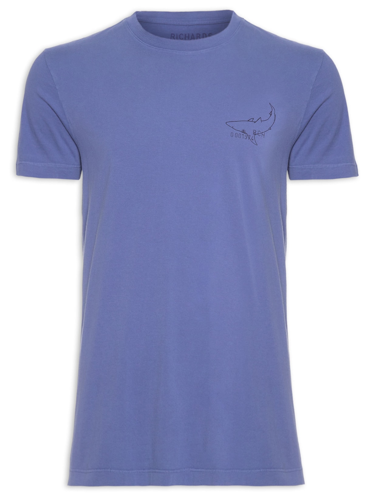 Camiseta Masculina Shark Aquarela - Azul
