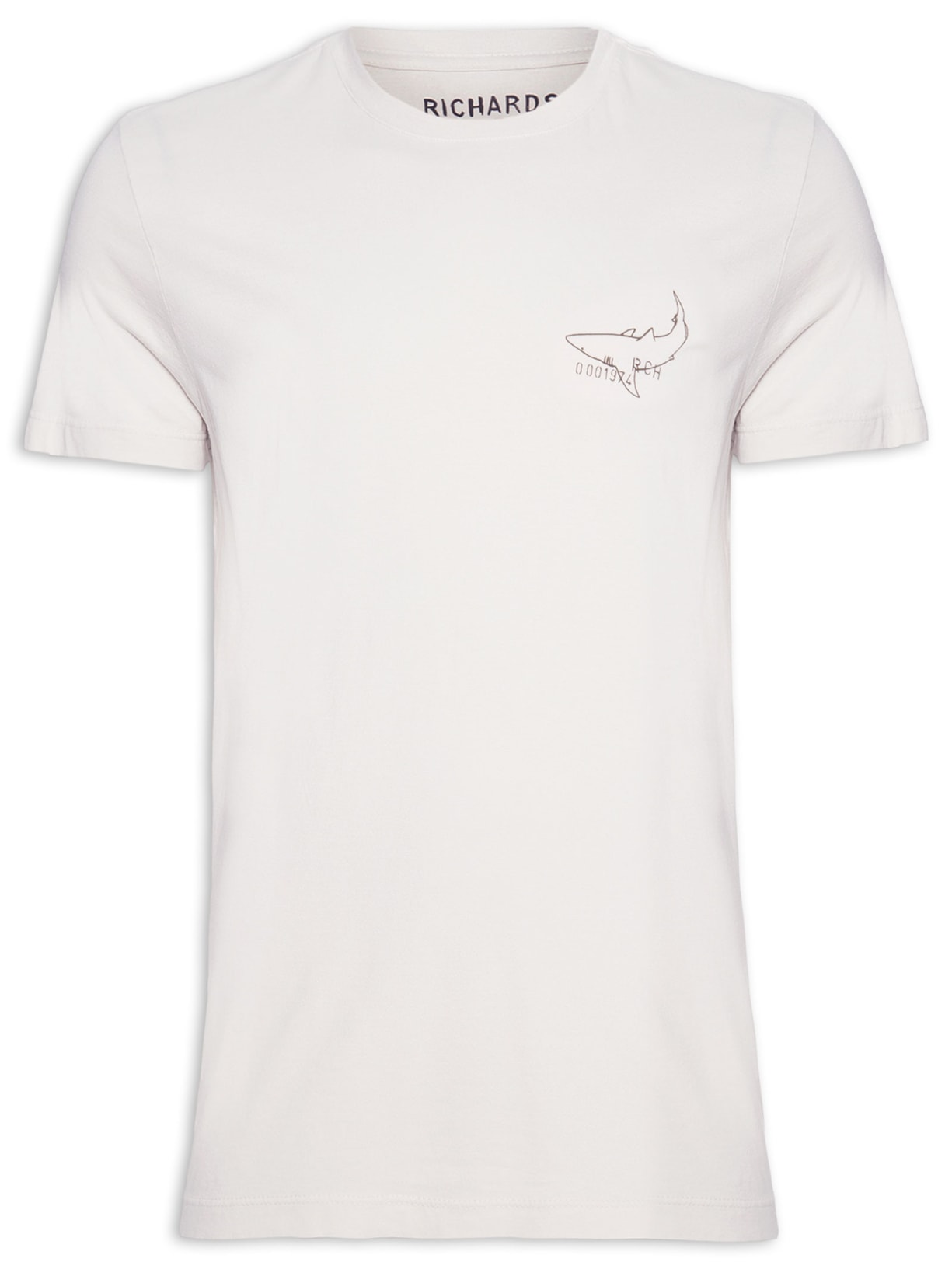 Camiseta Masculina Shark Aquarela Cinza Richards