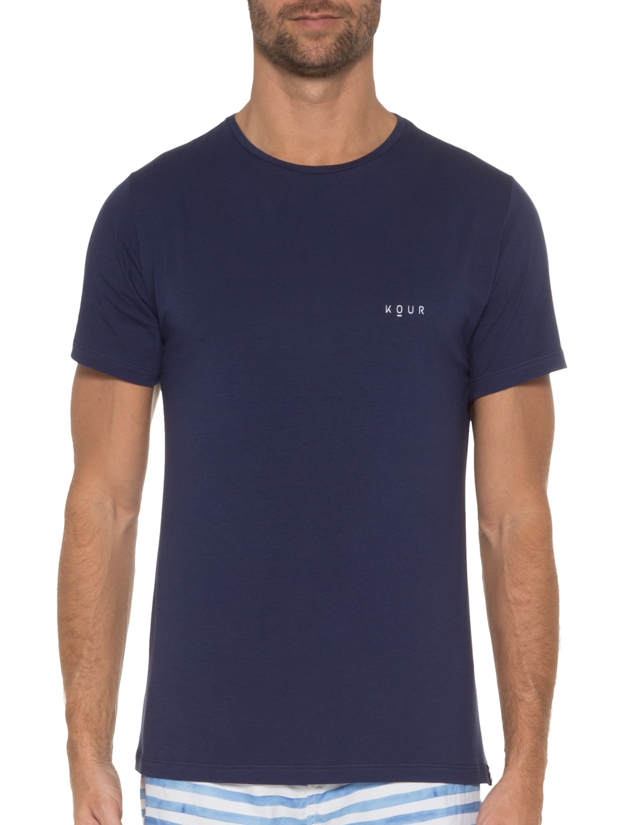 Camiseta Masculina Shark Lines Azul Kour