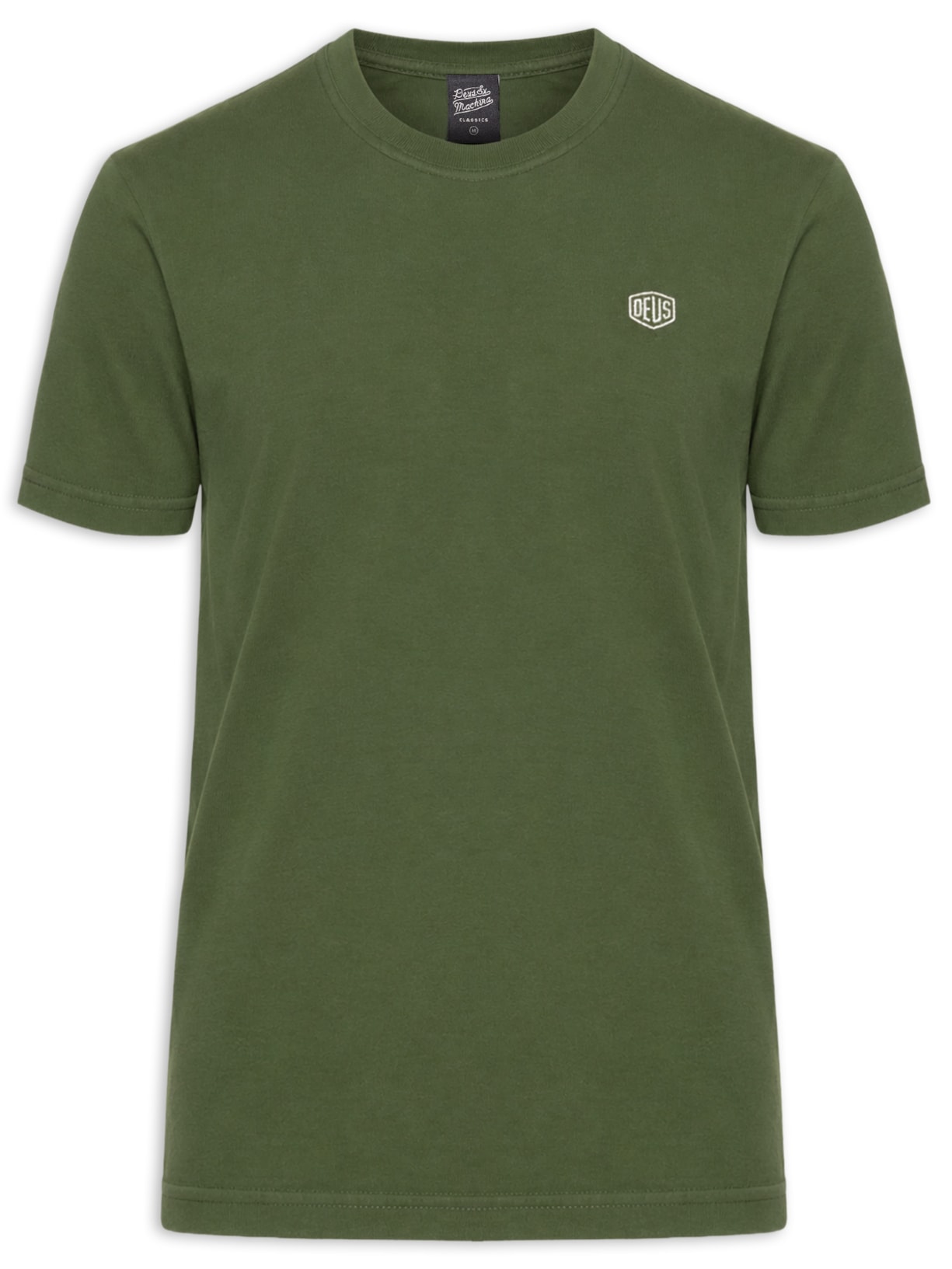 Camiseta Masculina Shield Standard Fit – Verde Deus Ex Machina
