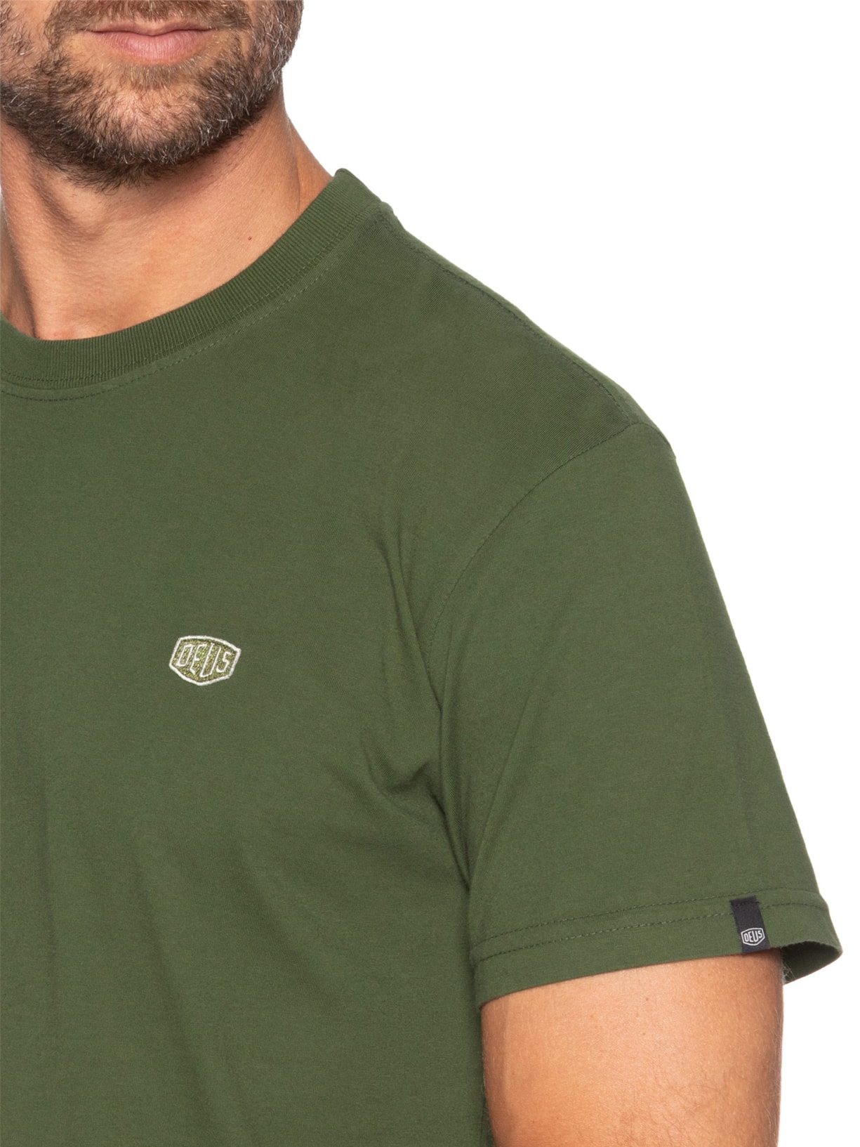Camiseta Masculina Shield Standard Fit – Verde Deus Ex Machina