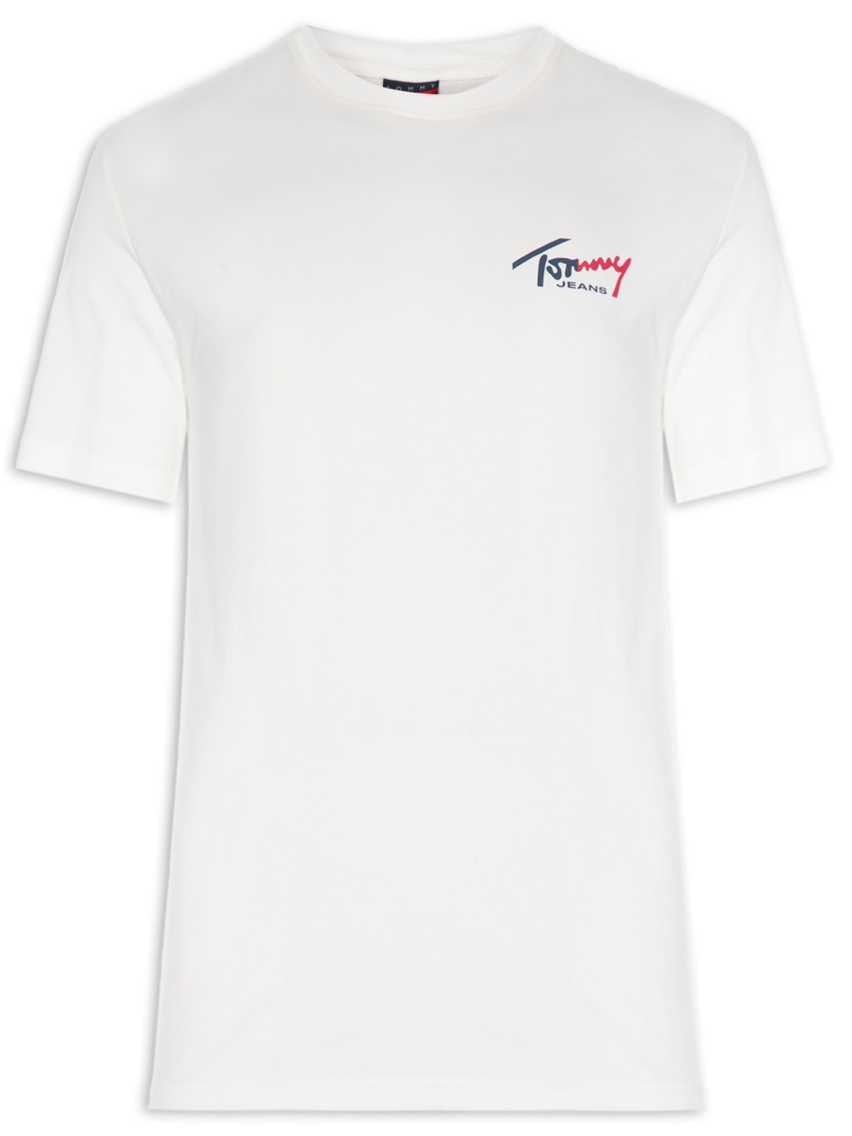 Camiseta Masculina Sign Chest Branco Tommy Jeans