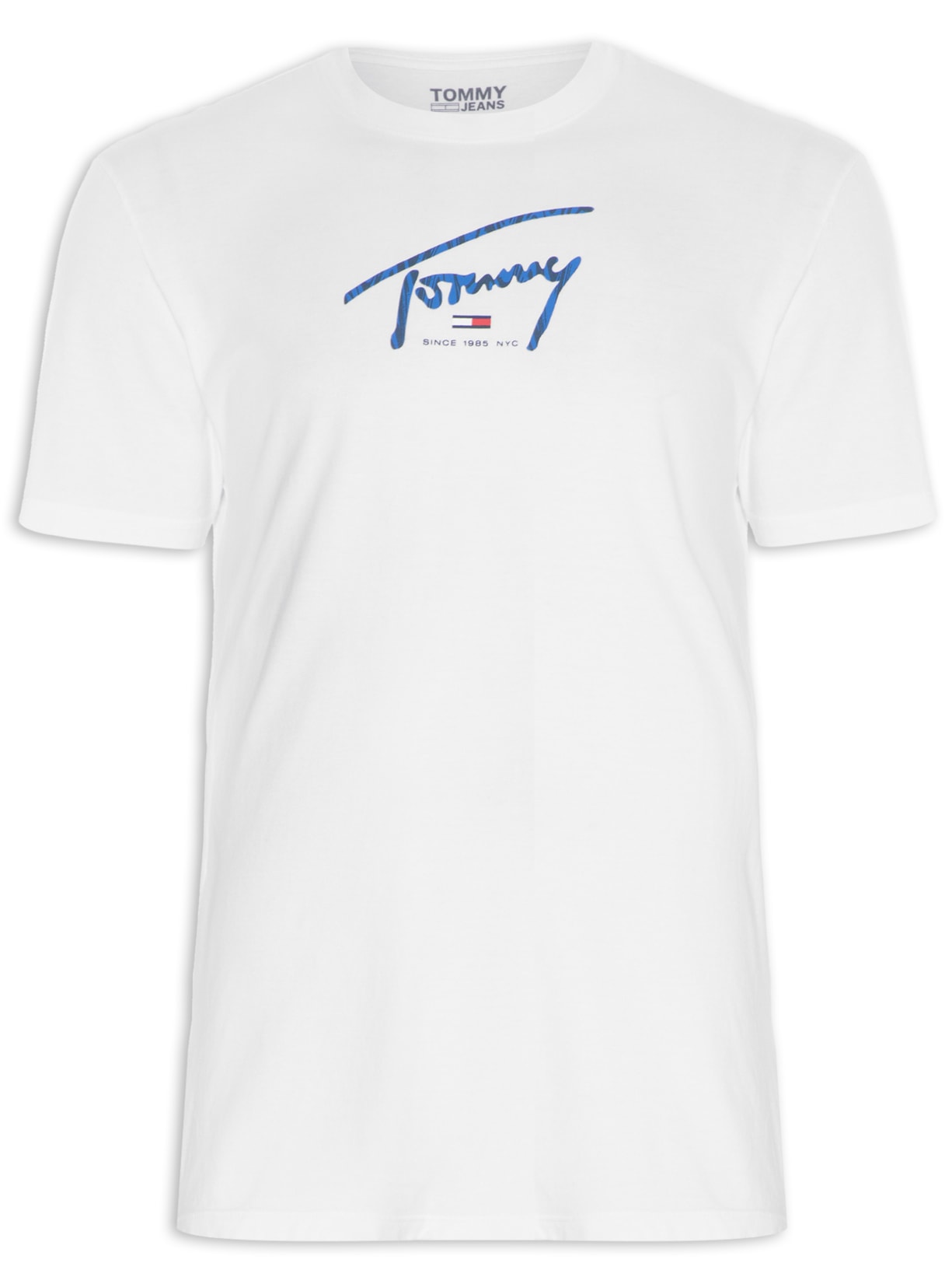 Camiseta Masculina Signature Psychedellic Branco Tommy Jeans