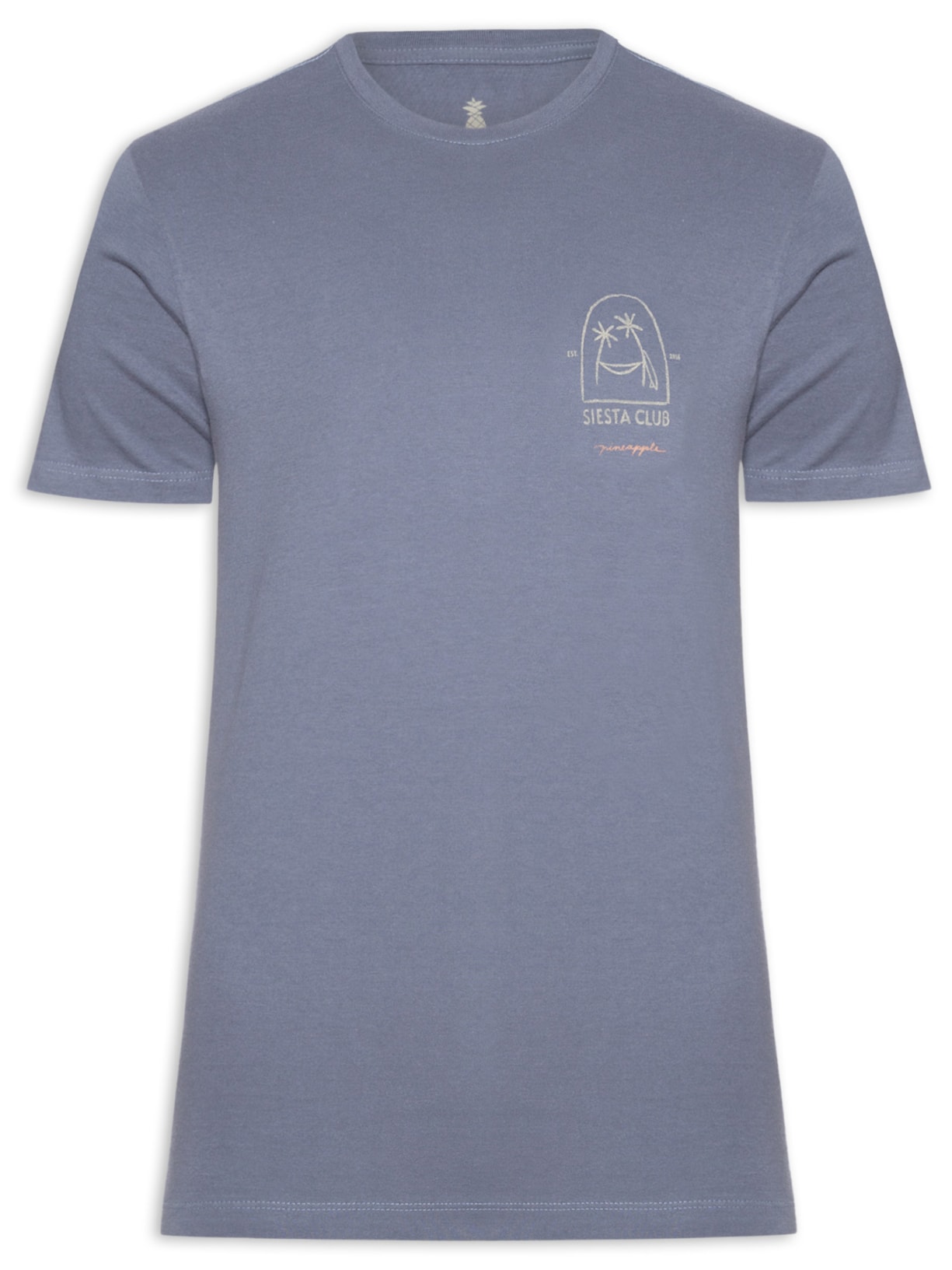 Camiseta Masculina Silk da Siesta Club Azul  Pineapple