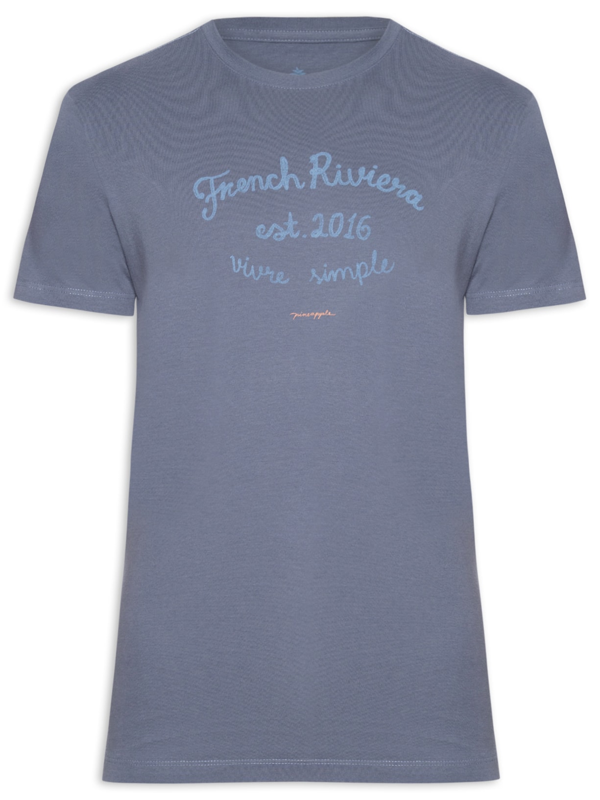 Camiseta Masculina Silk Riviera Azul Pineapple