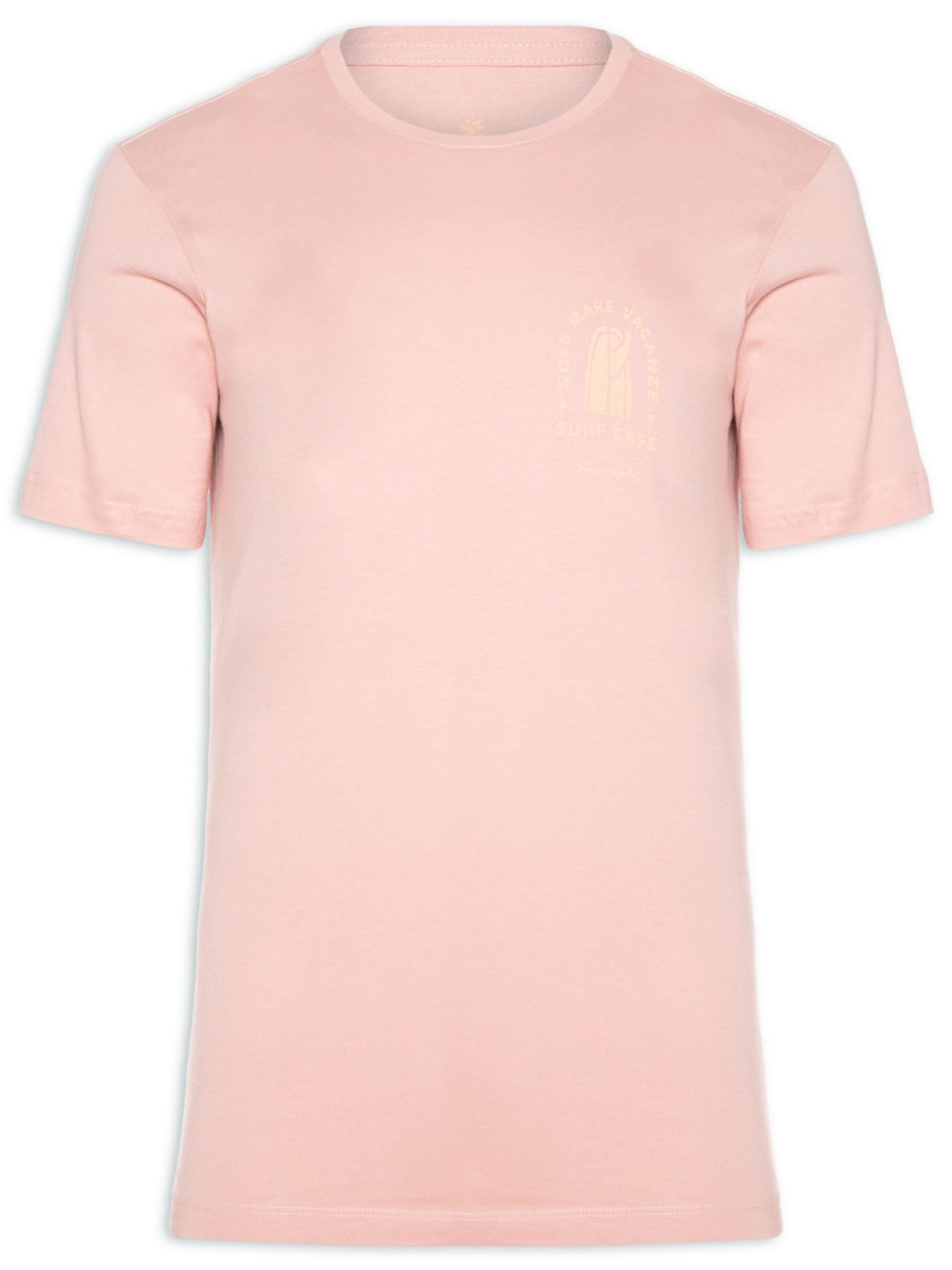  Camiseta Masculina Silk Surf Minimal Rosa Pineapple